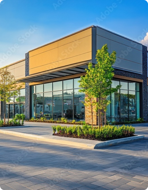Modern commercial building exterior